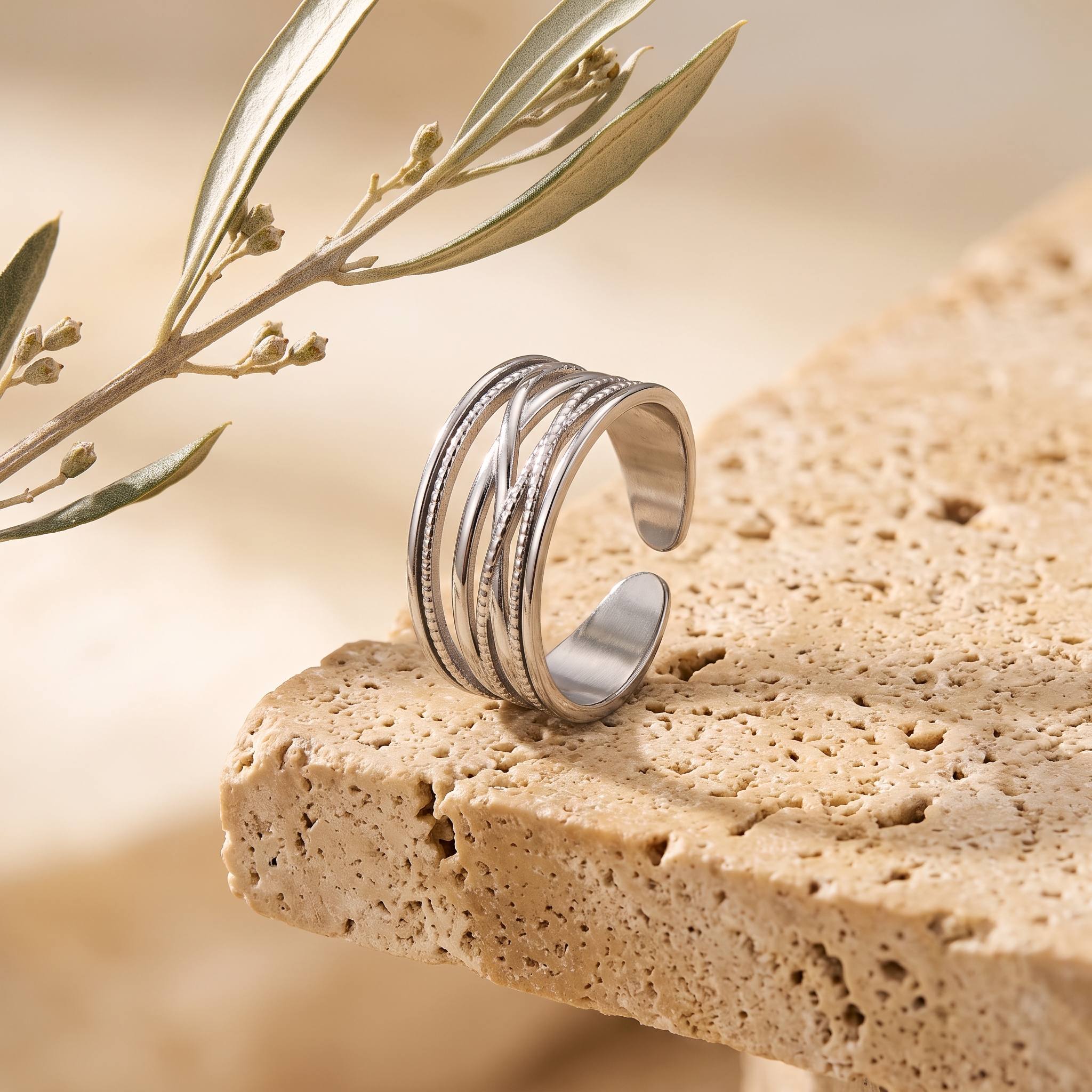 Anillo Trenza — anillos de acero inoxidable