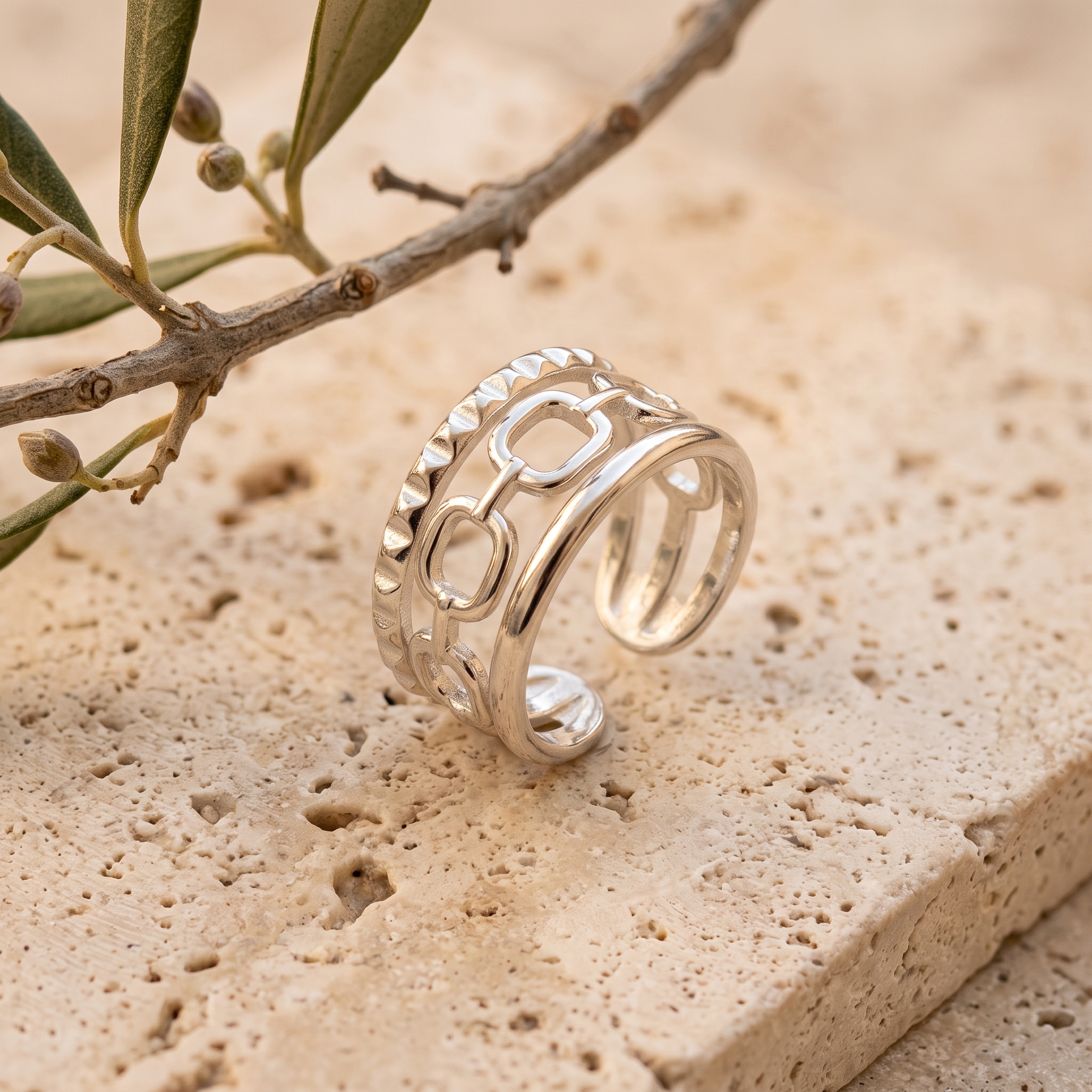 Anillo Eslabón — anillos de acero inoxidable