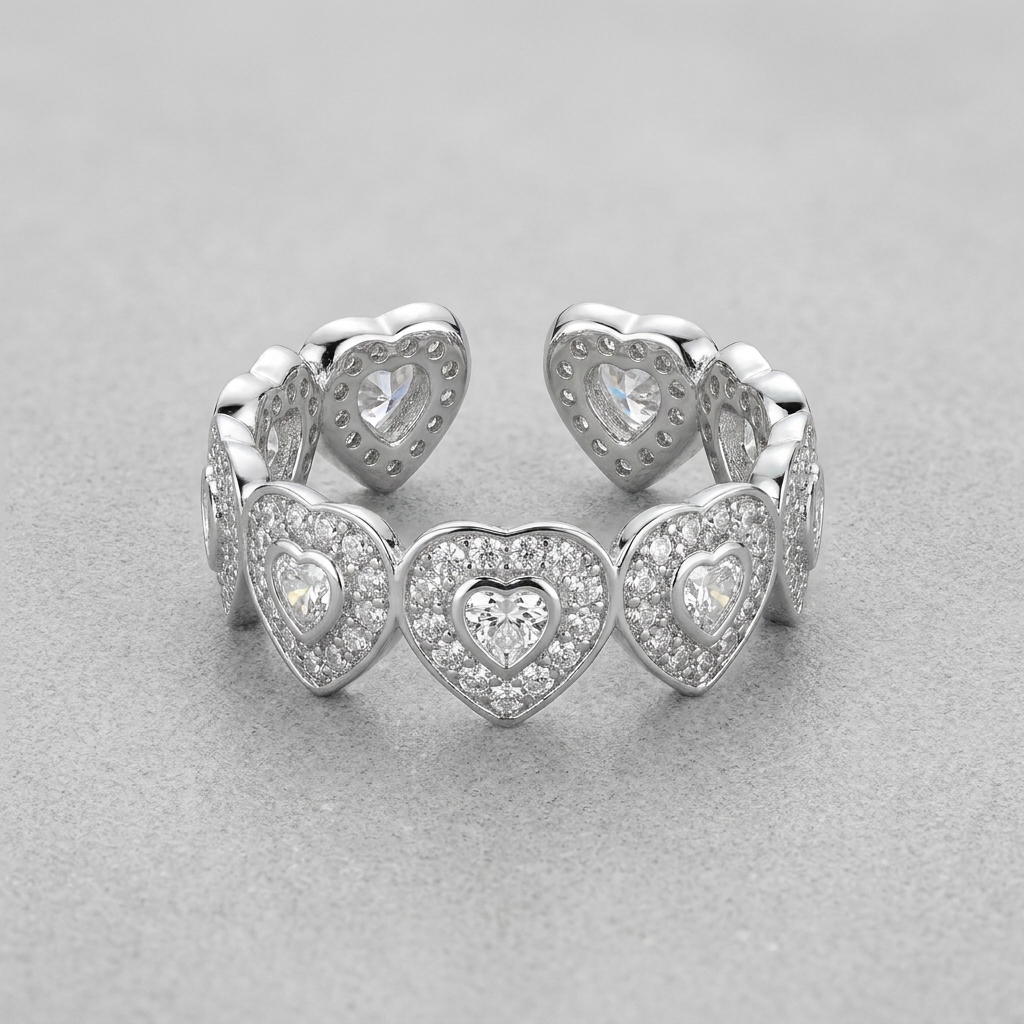 Anillo Corona de Corazones