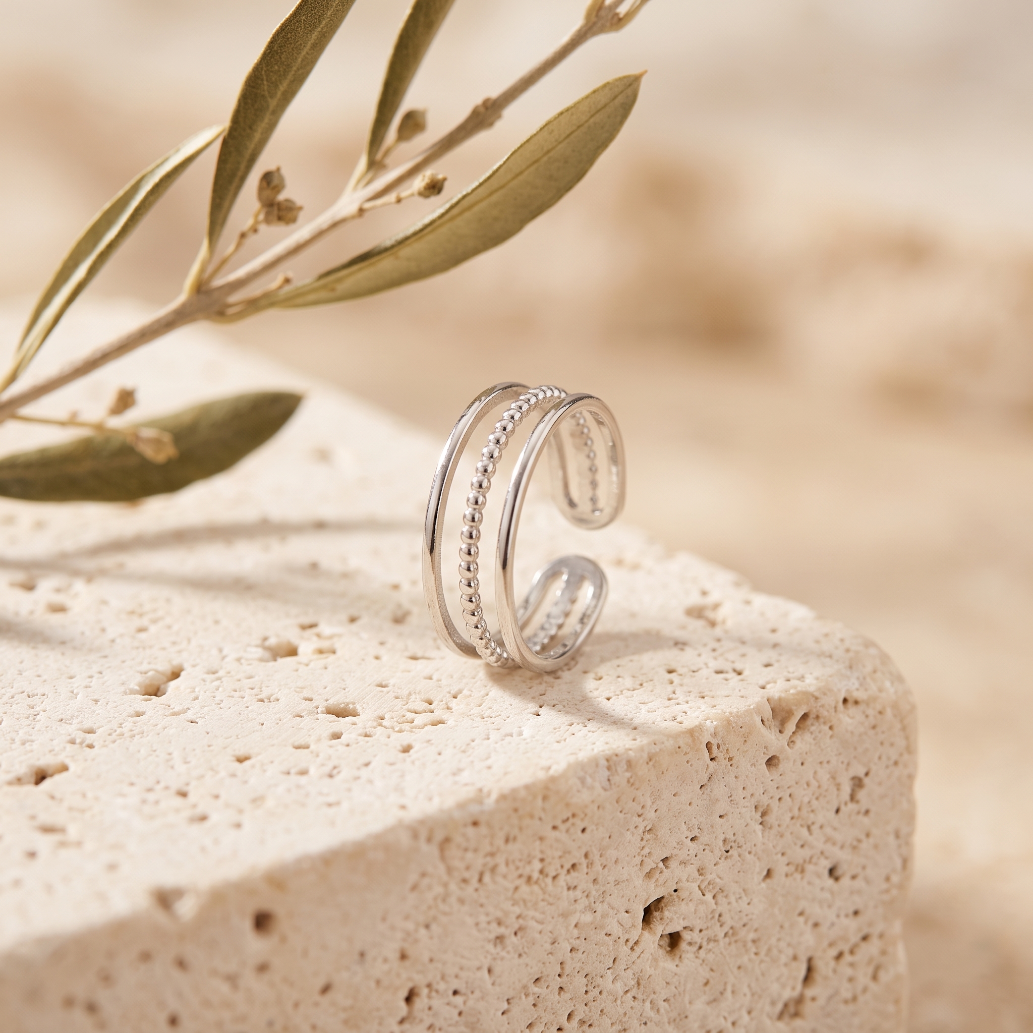 Anillo Doble Raya — anillos de acero inoxidable