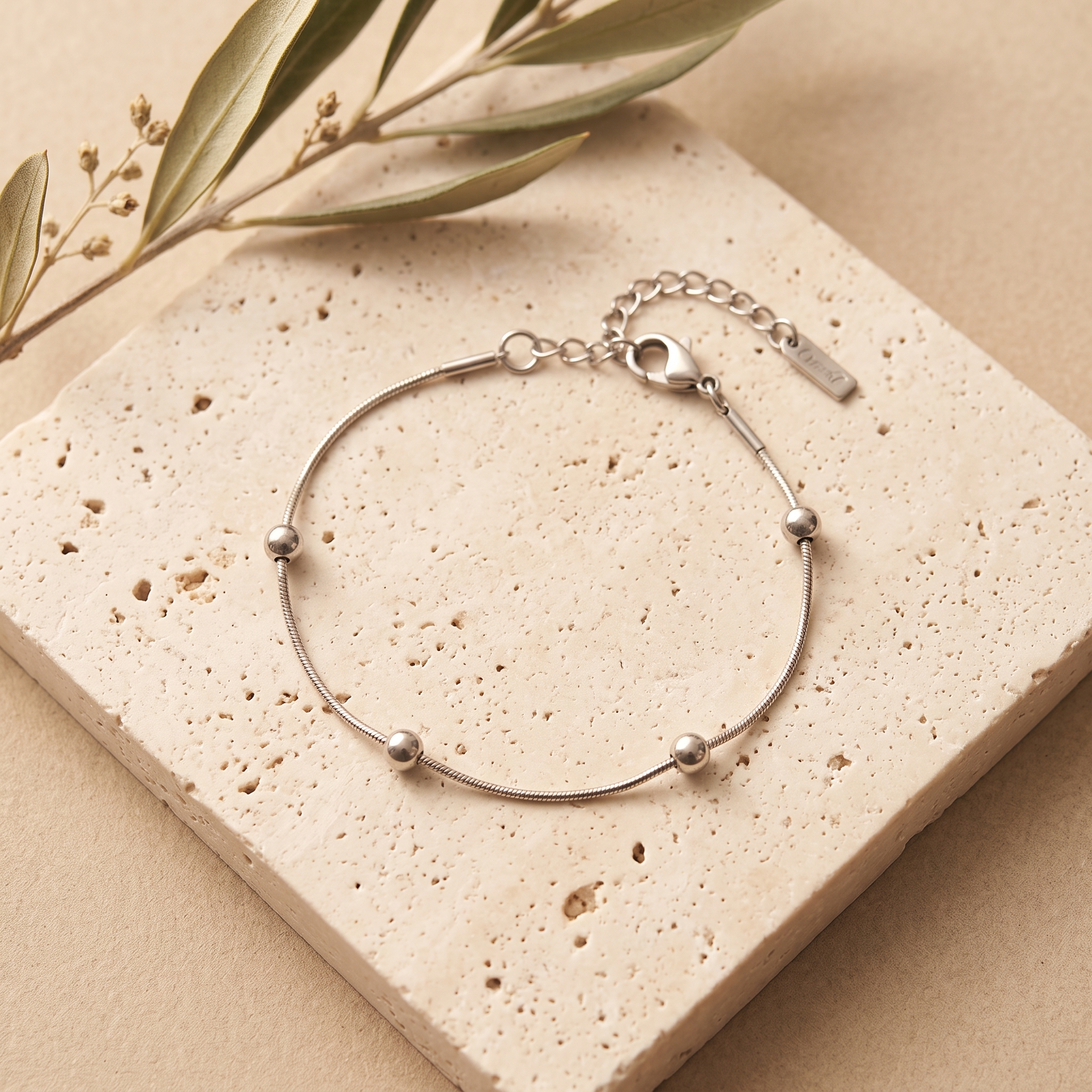 Pulsera Cadena Perlada — pulseras de acero inoxidable