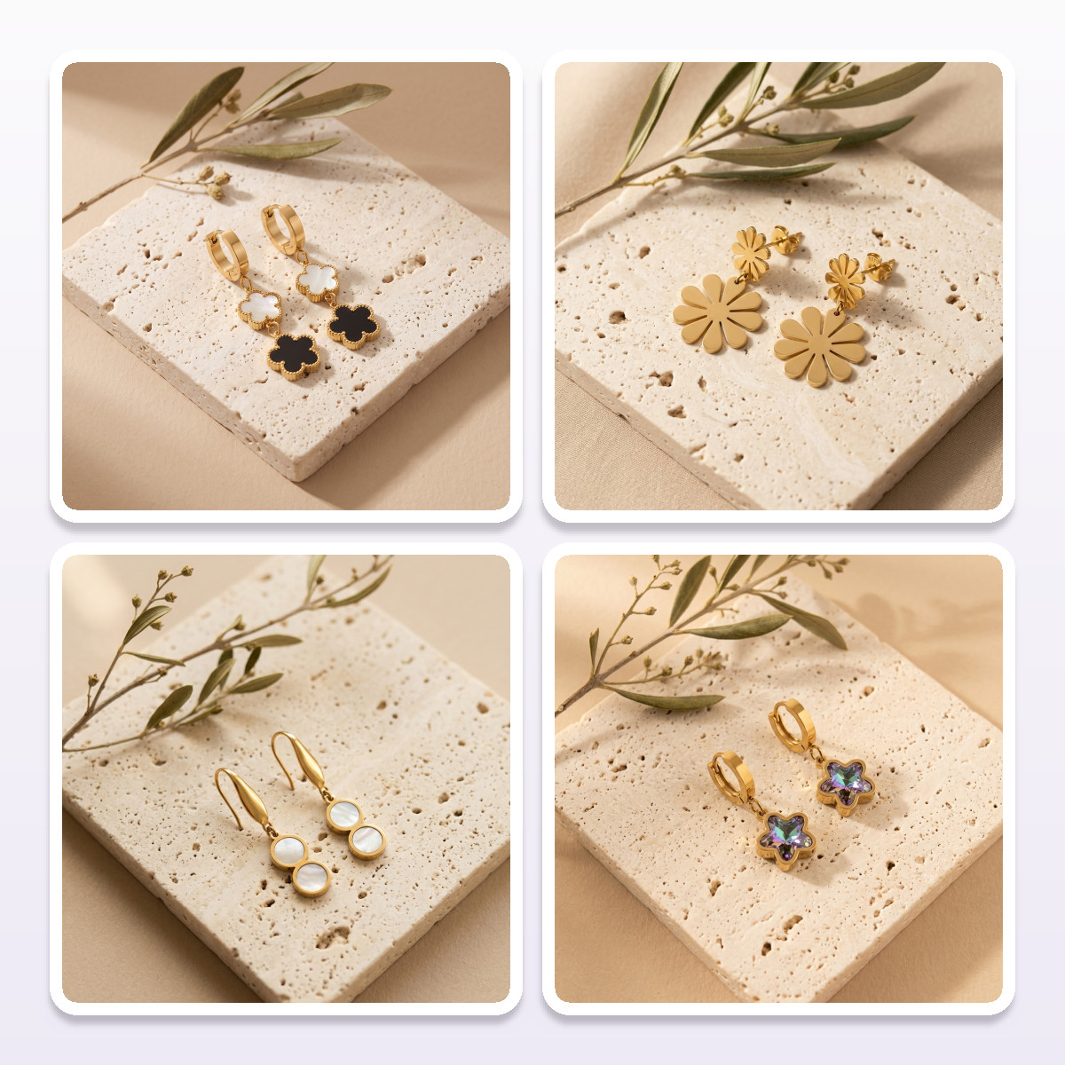 Pack Pendientes Dorados
