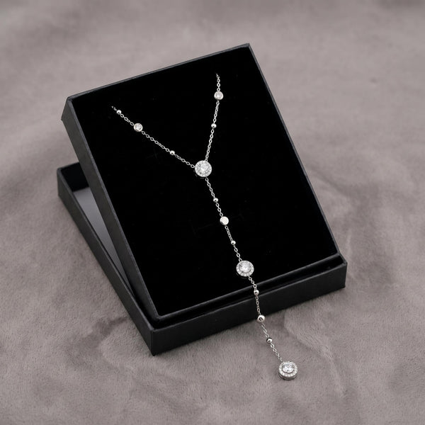 Collar Lux Corbata - Acero