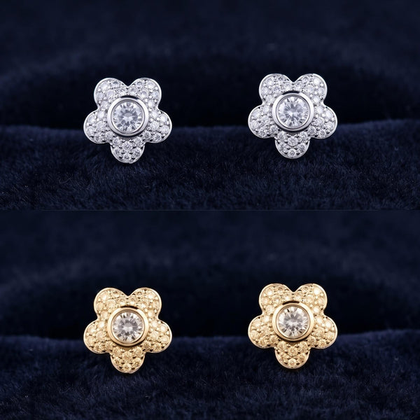 Pendientes Flor de Luz - Baño de oro 14k / Baño plata