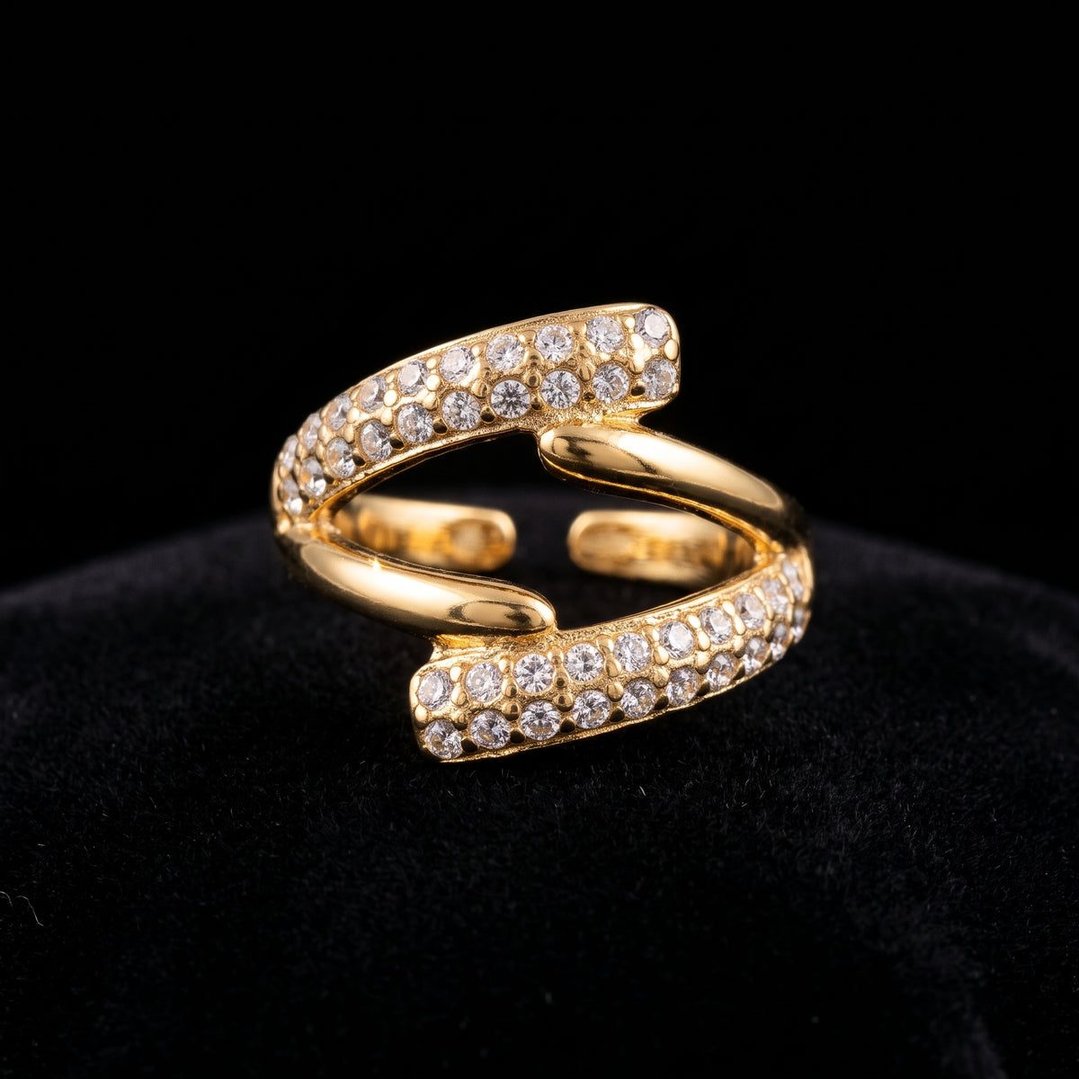 Anillo Vórtice - Acero con baño de oro de 18k (NOVEDAD)