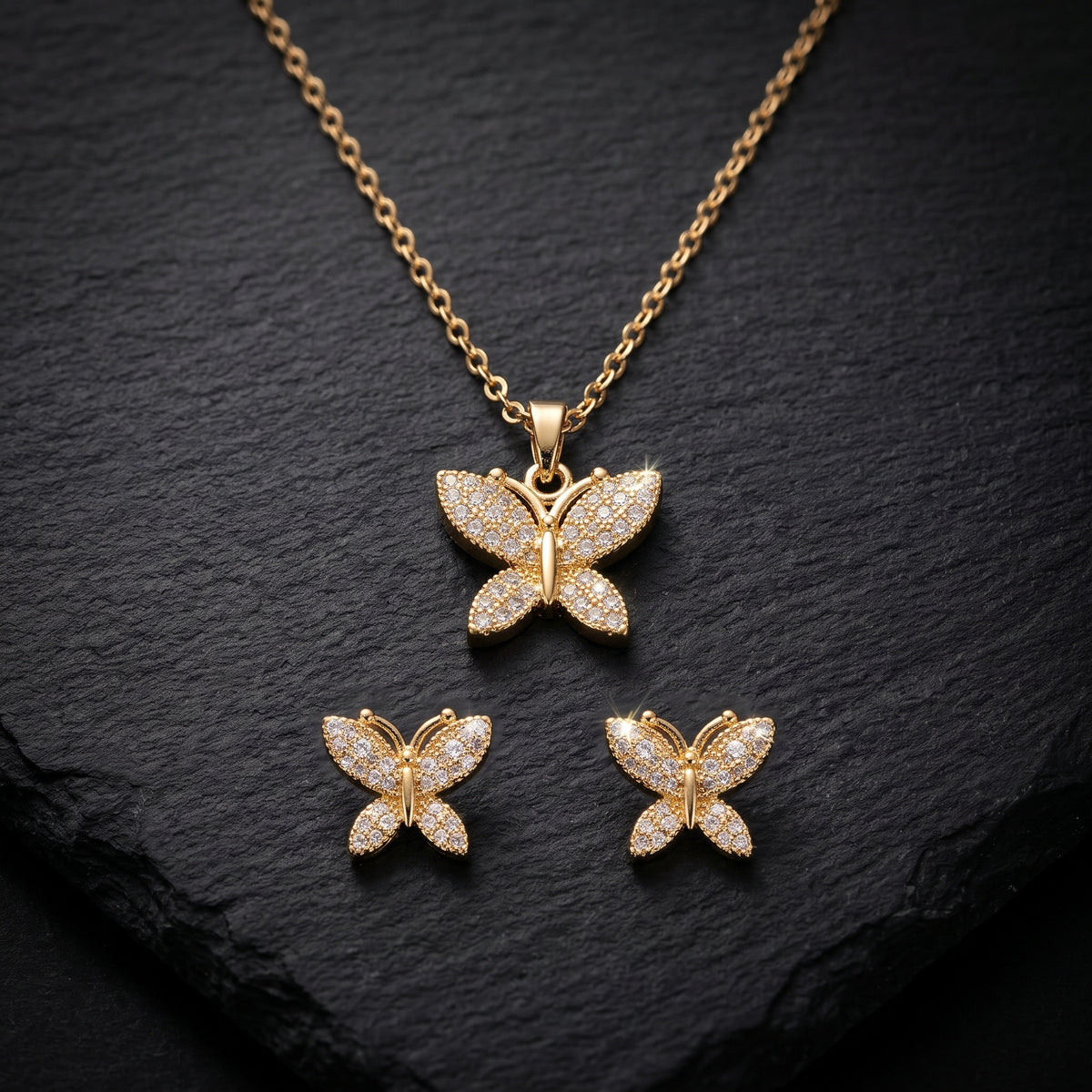 Conjunto Aurea - Acero con baño de oro de 18k (NOVEDAD)