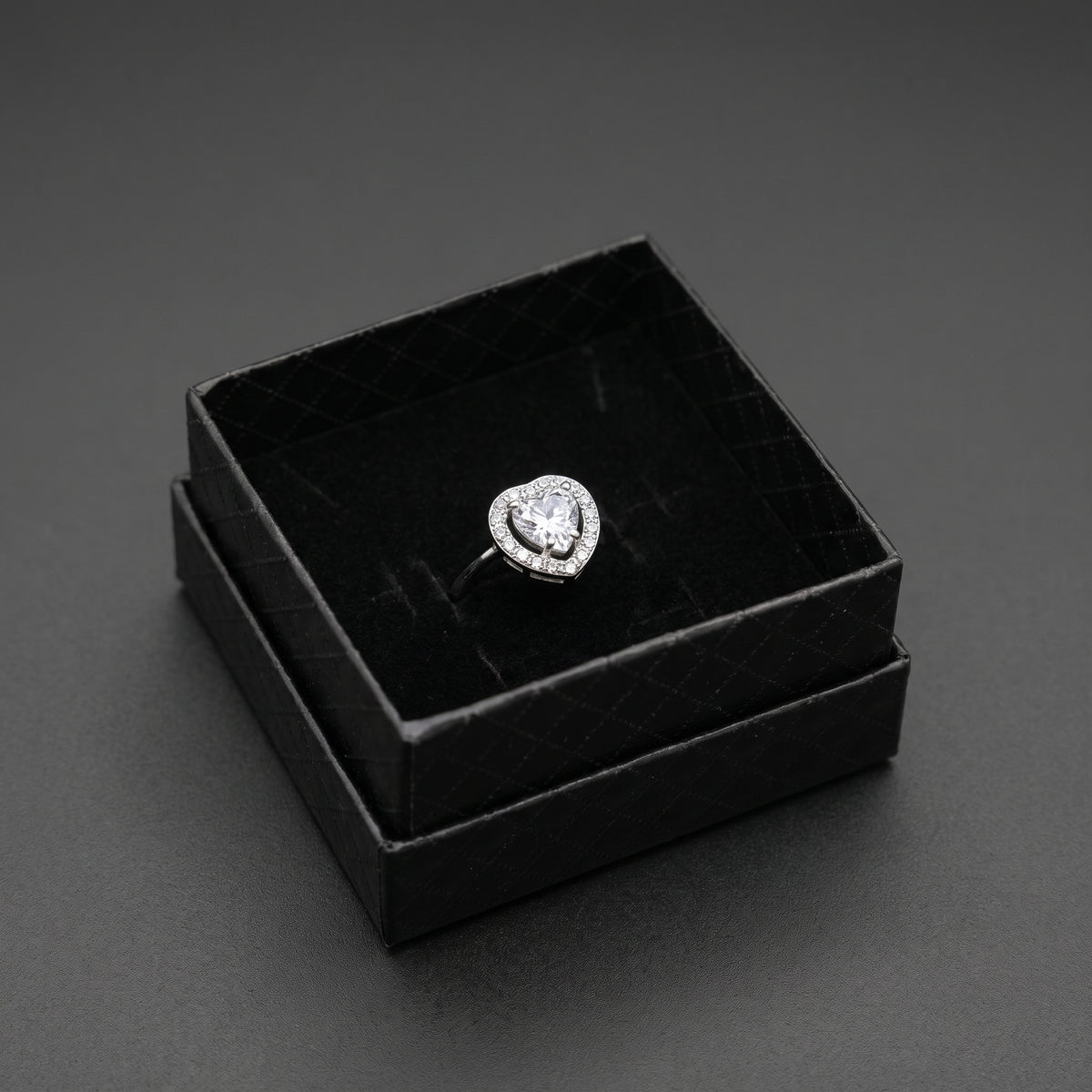 Anillo Corazón Lux - Acero con baño de plata / baño de oro de 18k