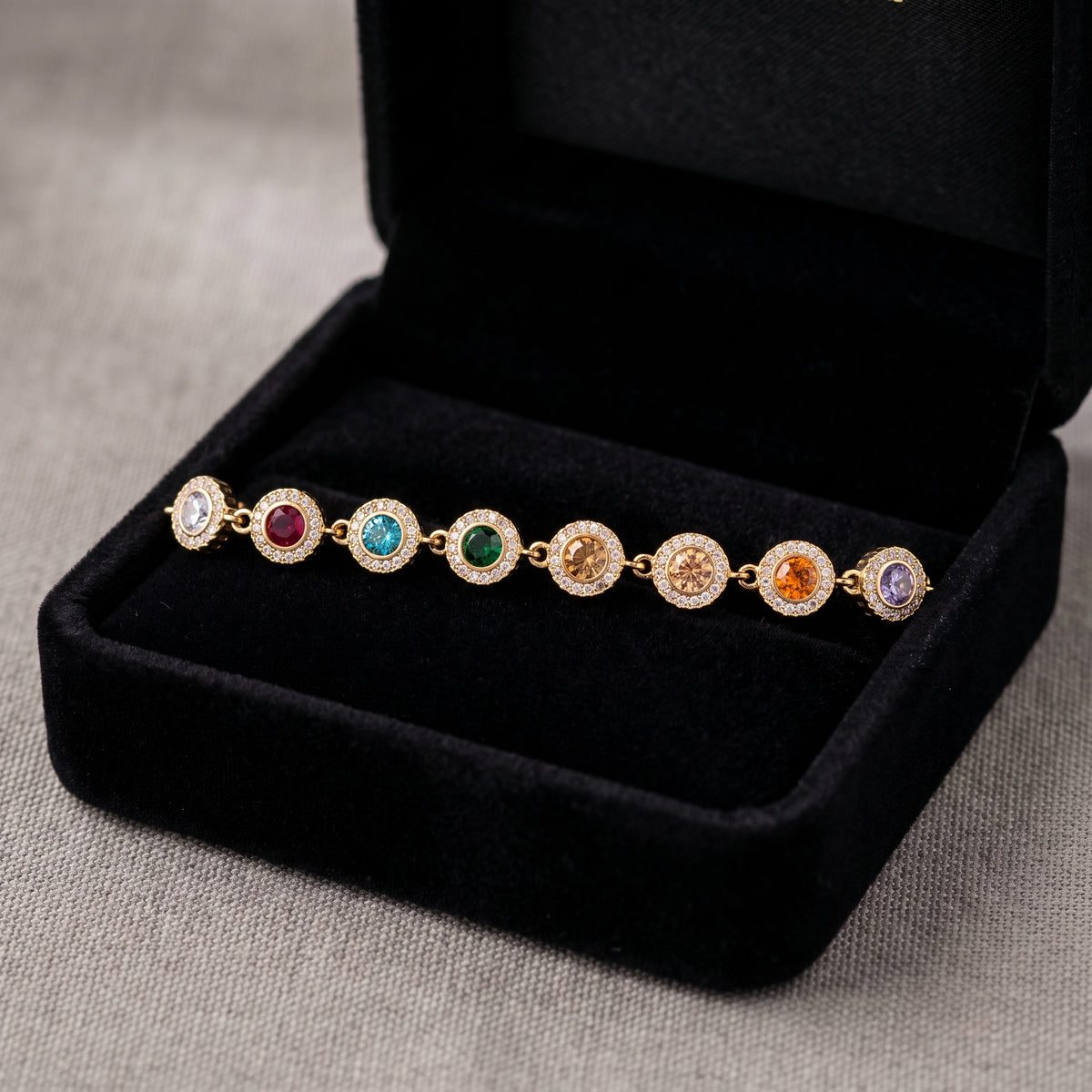 Pulsera Lux Arcoíris - Acero con baño de oro 18k