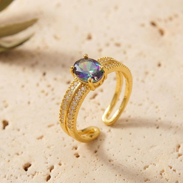 Anillo Piedra Tornasolada