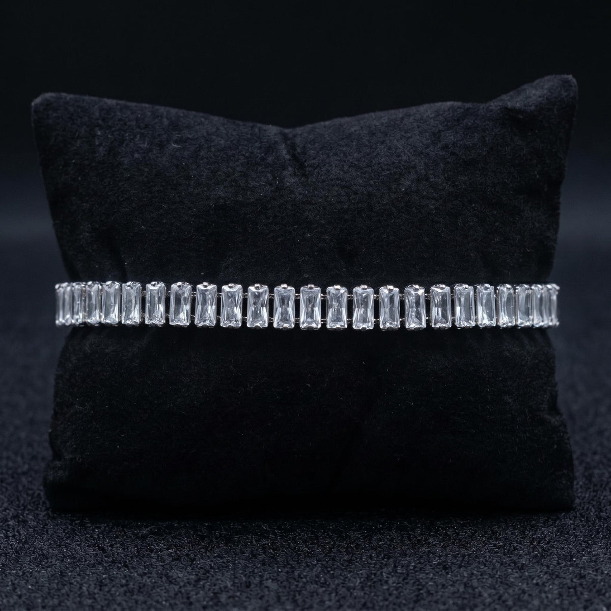 Pulsera Cristal (Tenis) - Acero