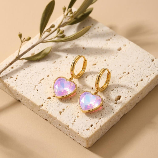 Pendientes Anochecer Acero con baño de oro 18k