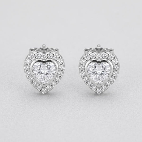 Pendientes Corazón Halo