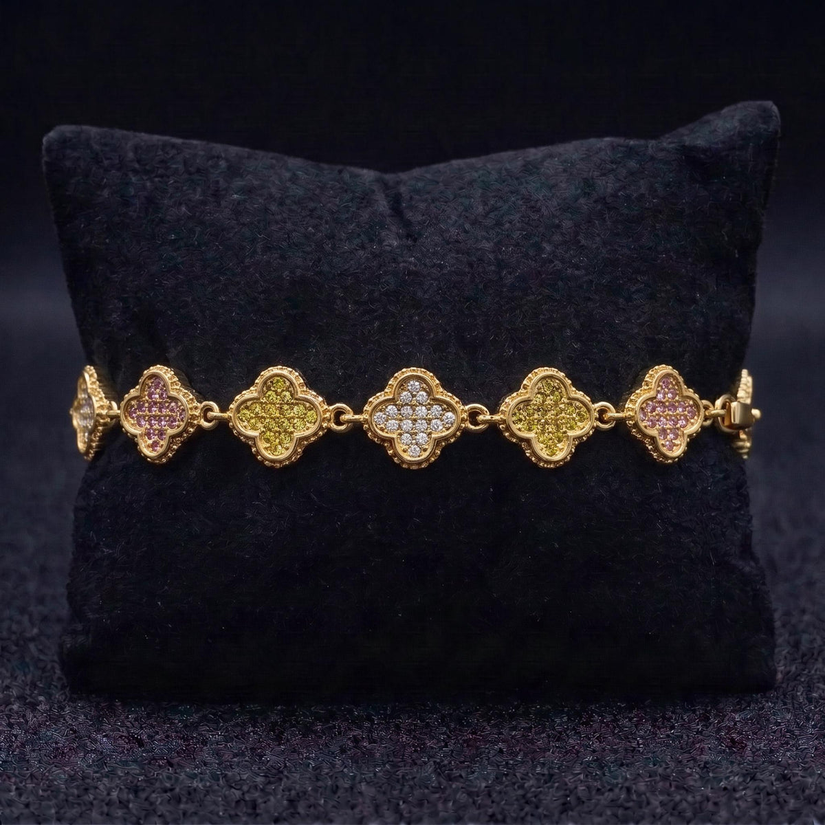 Pulsera Trébol Primavera - Acero